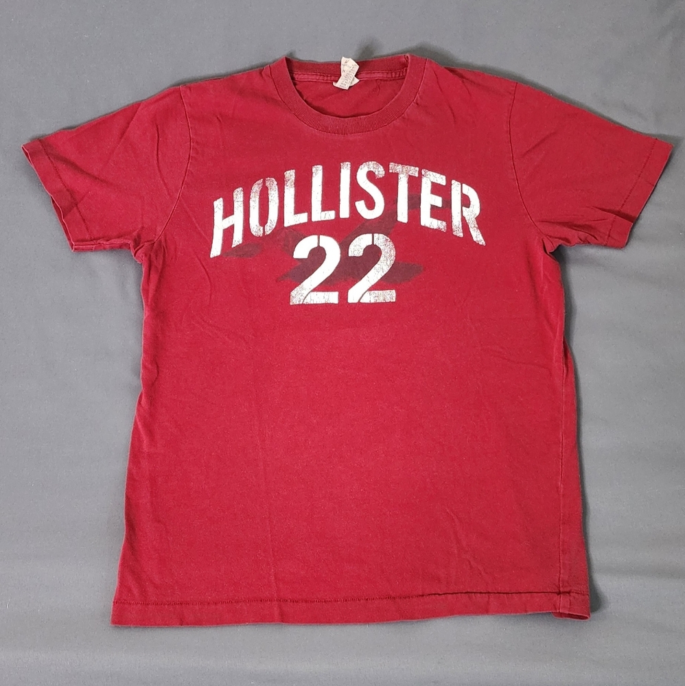 Hollister California Women's Medium Short Sleeved Red Crew Neck Tee Y2K TShirt